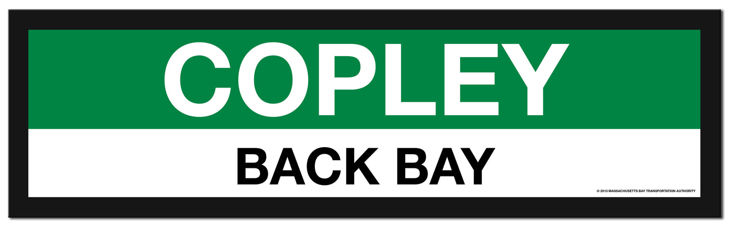 Boston MBTA GREEN LINE Framed Replica Station Signs