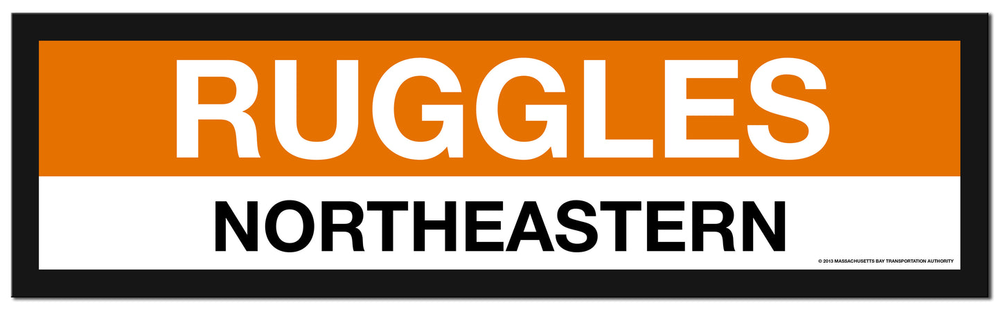 Boston MBTA ORANGE LINE Framed Replica Station Signs