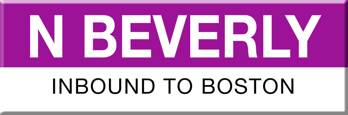 Commuter Rail Station Magnet: N Beverly; Inbound to Boston