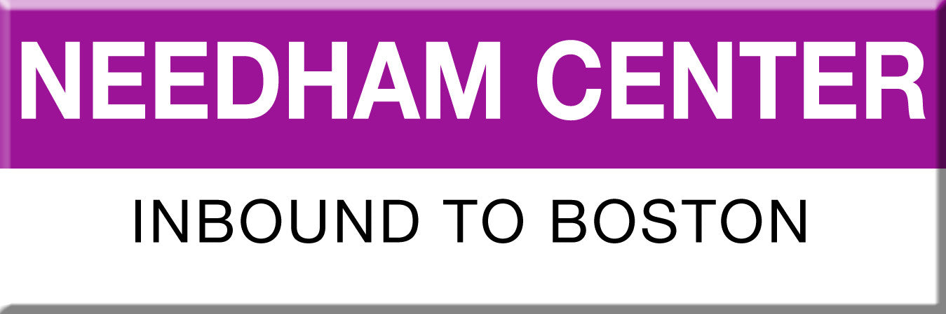 Commuter Rail Station Magnet: Needham Center; Inbound to Boston