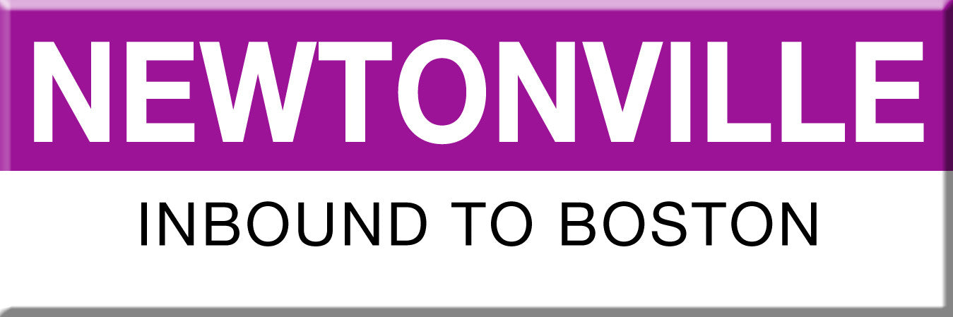 Commuter Rail Station Magnet: Newtonville; Inbound to Boston