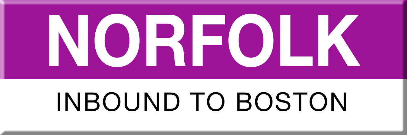 Commuter Rail Station Magnet: Norfolk; Inbound to Boston