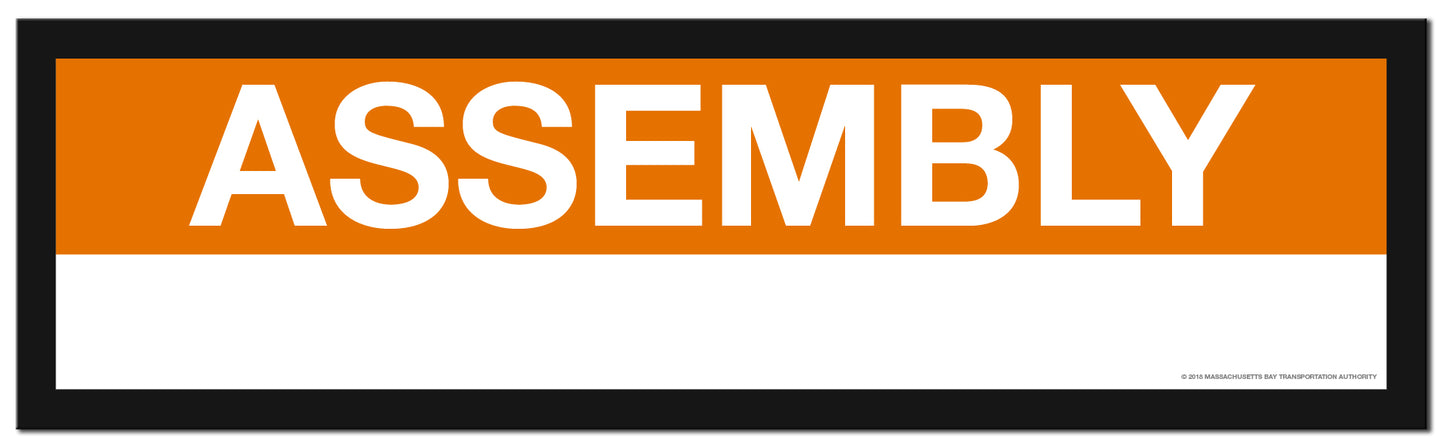 Boston MBTA ORANGE LINE Framed Replica Station Signs