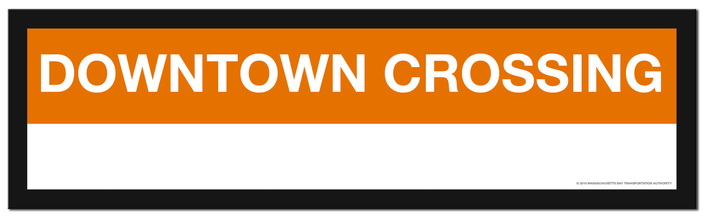 Boston MBTA ORANGE LINE Framed Replica Station Signs