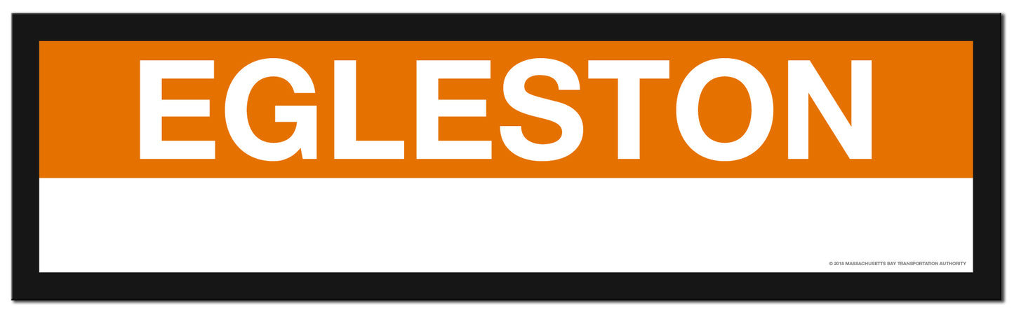 Boston MBTA ORANGE LINE Framed Replica Station Signs