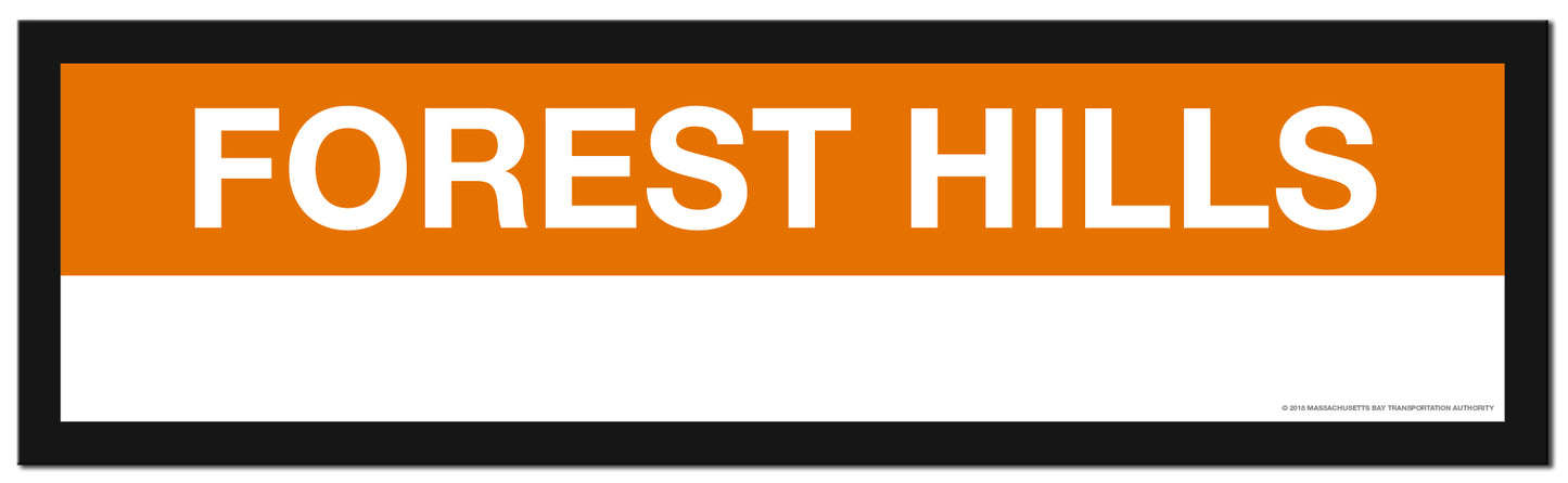 Boston MBTA ORANGE LINE Framed Replica Station Signs