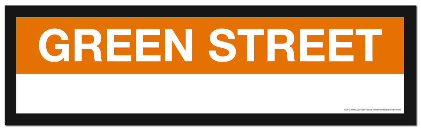 Boston MBTA ORANGE LINE Framed Replica Station Signs