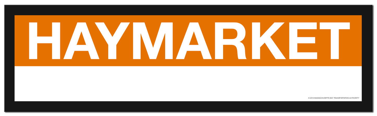 Boston MBTA ORANGE LINE Framed Replica Station Signs