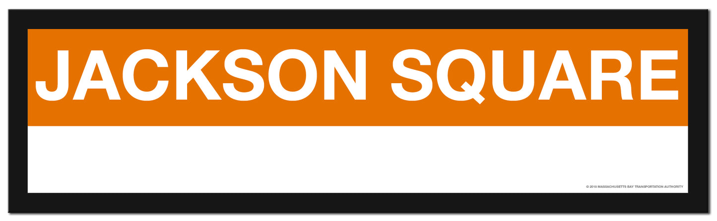 Boston MBTA ORANGE LINE Framed Replica Station Signs