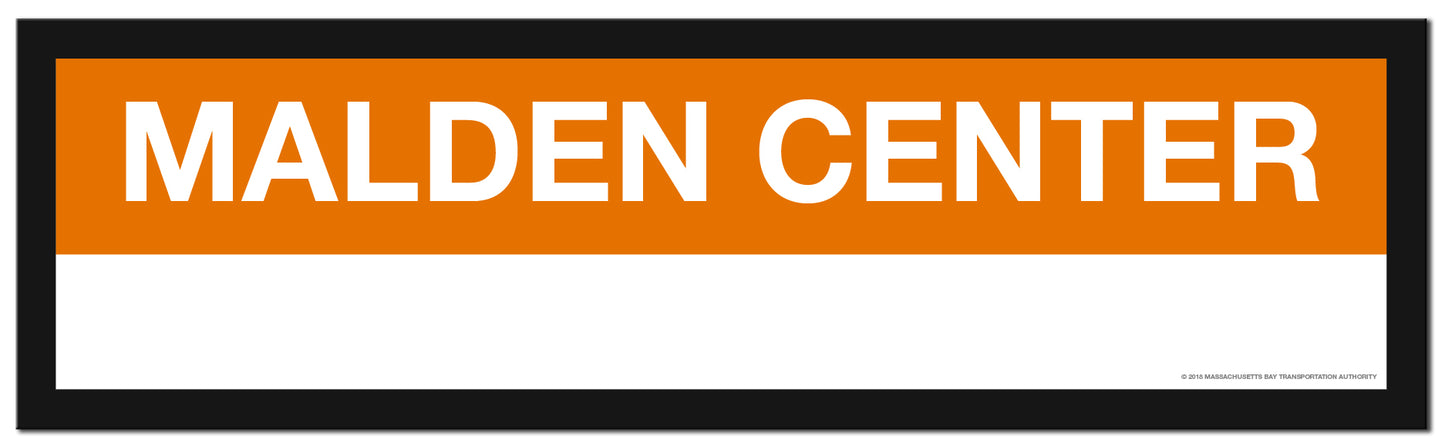 Boston MBTA ORANGE LINE Framed Replica Station Signs
