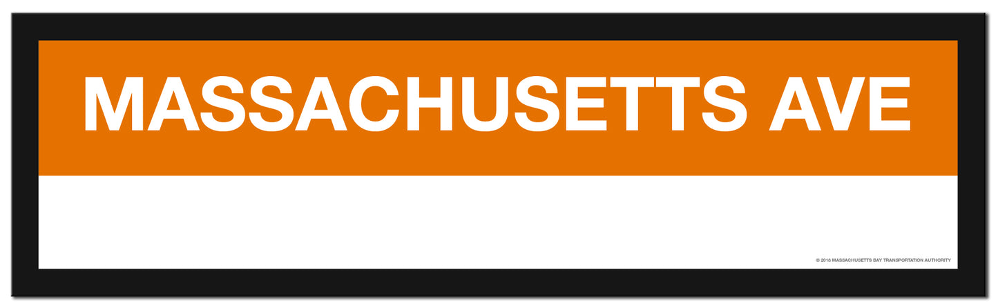 Boston MBTA ORANGE LINE Framed Replica Station Signs