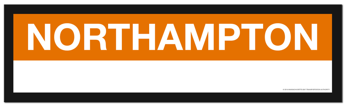 Boston MBTA ORANGE LINE Framed Replica Station Signs