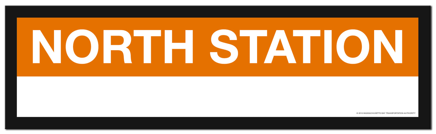 Boston MBTA ORANGE LINE Framed Replica Station Signs