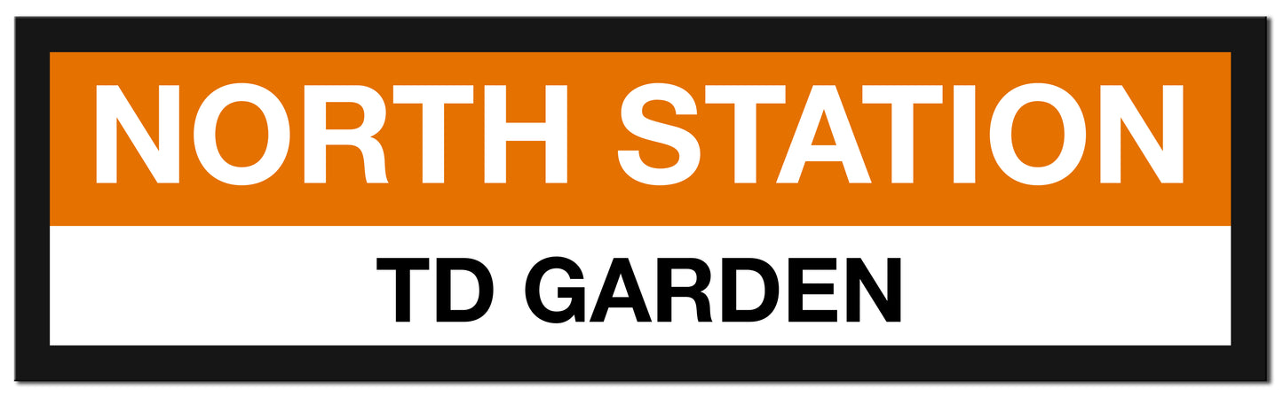 Boston MBTA ORANGE LINE Framed Replica Station Signs