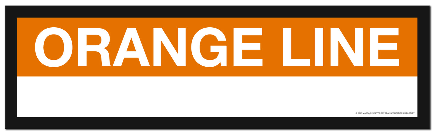 Boston MBTA ORANGE LINE Framed Replica Station Signs