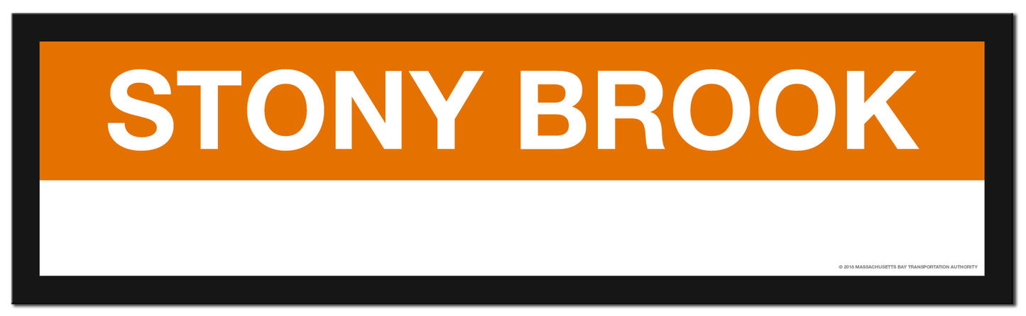 Boston MBTA ORANGE LINE Framed Replica Station Signs