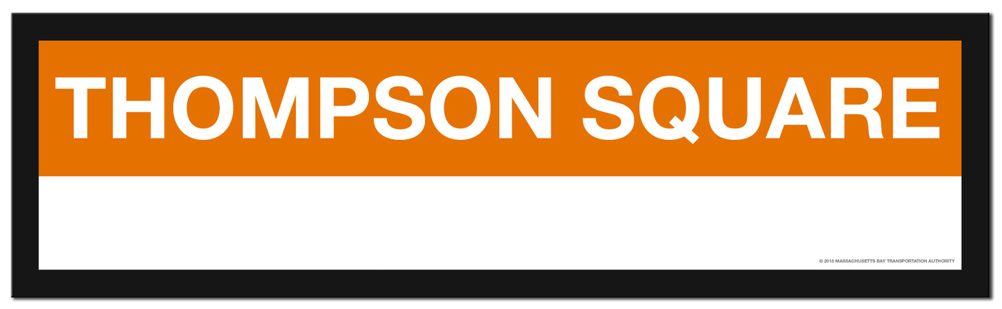 Boston MBTA ORANGE LINE Framed Replica Station Signs