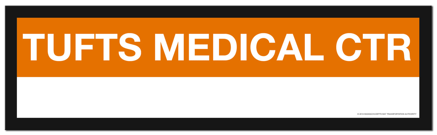 Boston MBTA ORANGE LINE Framed Replica Station Signs