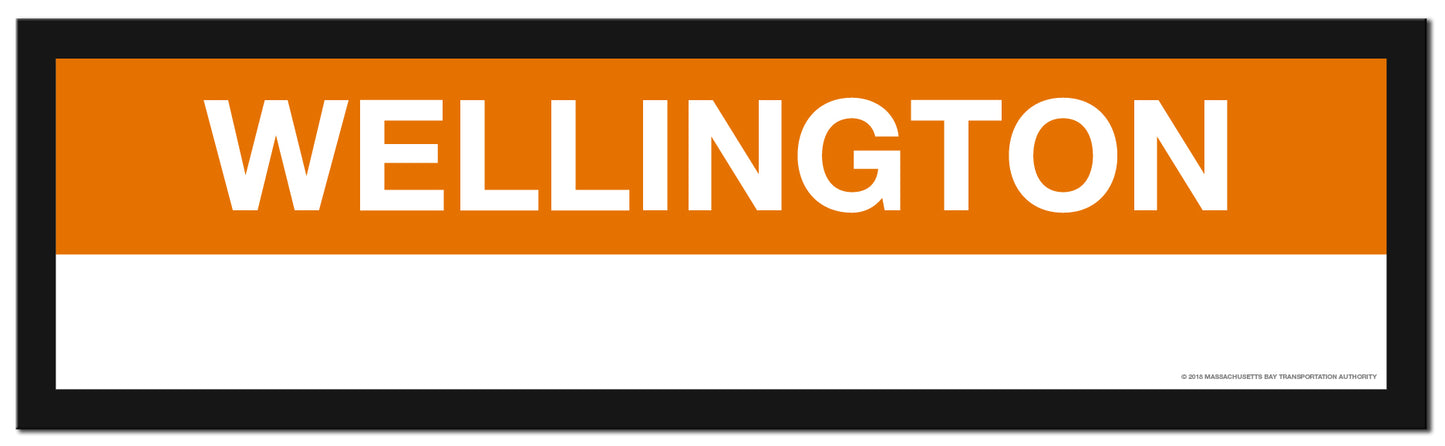 Boston MBTA ORANGE LINE Framed Replica Station Signs