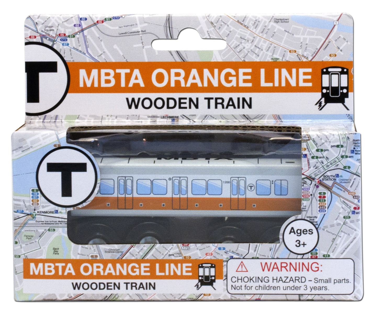Boston MBTA Orange Line Wooden Toy Train (01200-Series)