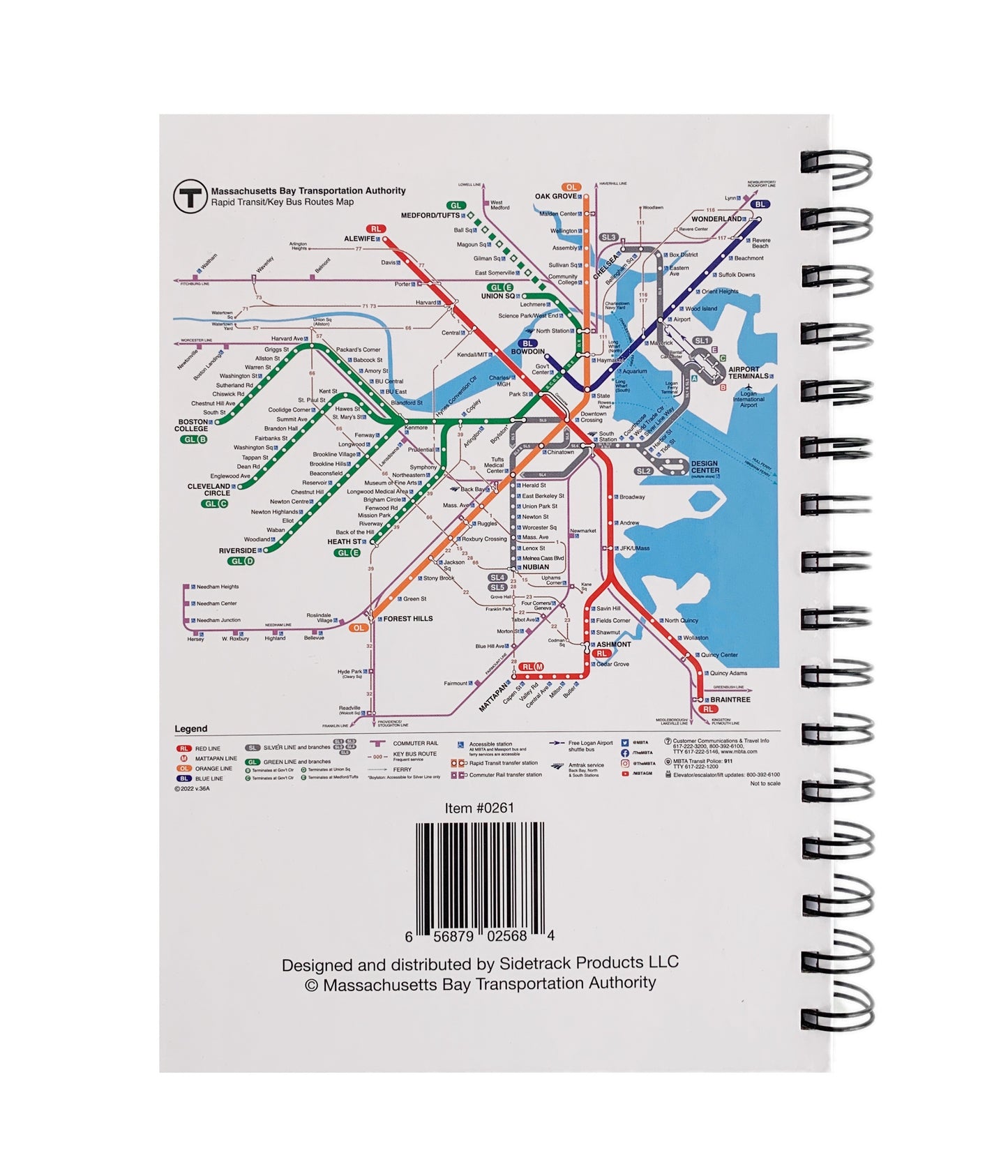 MBTA Vehicles Spiral Notebook: PINK