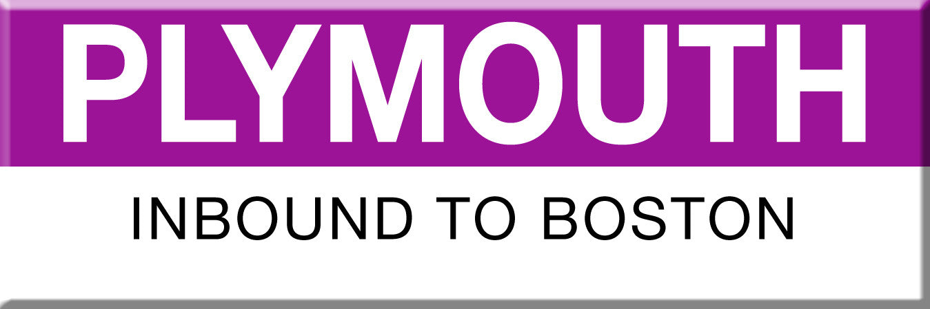 Commuter Rail Station Magnet: Plymouth; Inbound to Boston