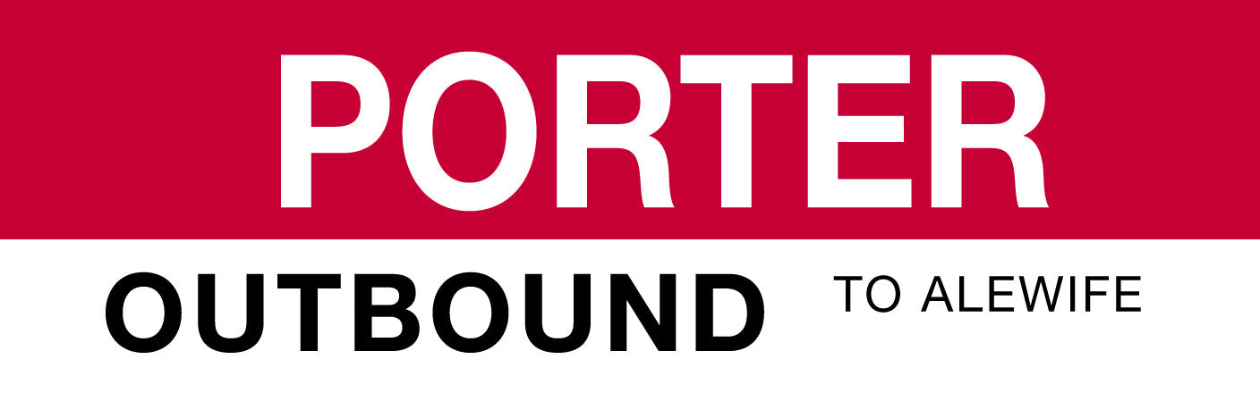 Red Line Station Magnet: Porter; Outbound to Alewife