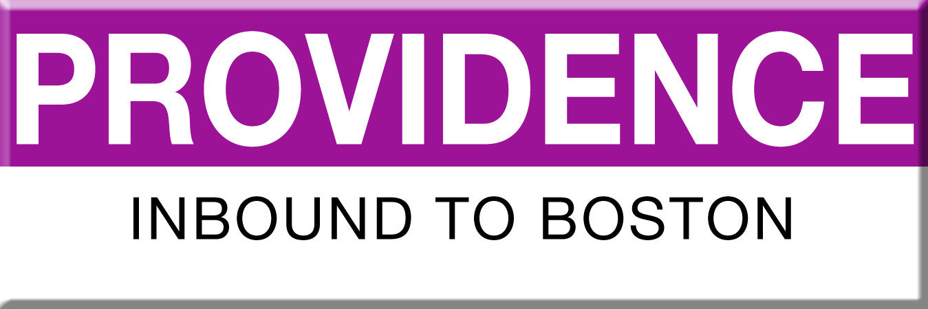 Commuter Rail Station Magnet: Providence; Inbound to Boston