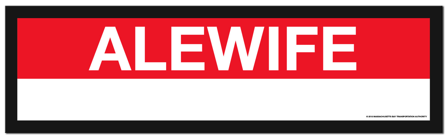 Boston MBTA RED LINE Framed Replica Station Signs