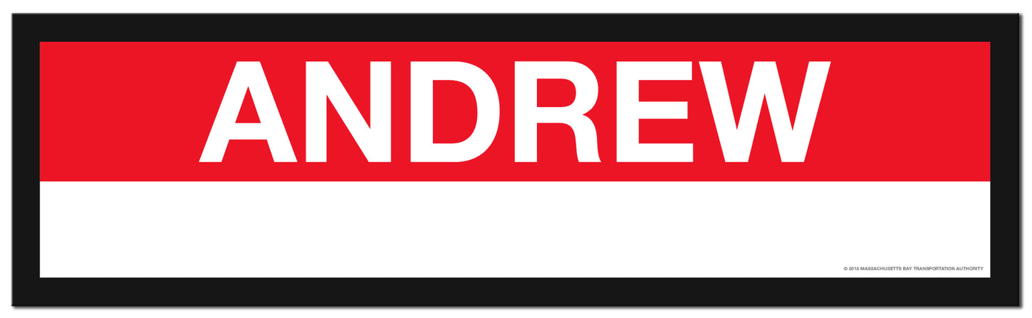 Boston MBTA RED LINE Framed Replica Station Signs