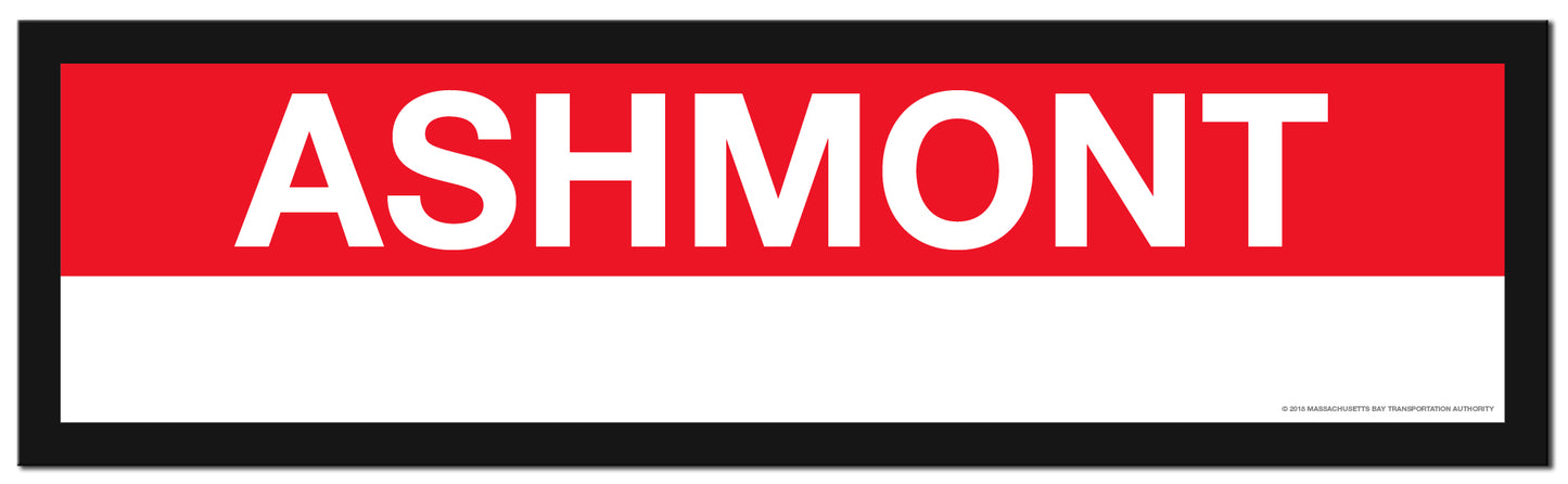 Boston MBTA RED LINE Framed Replica Station Signs