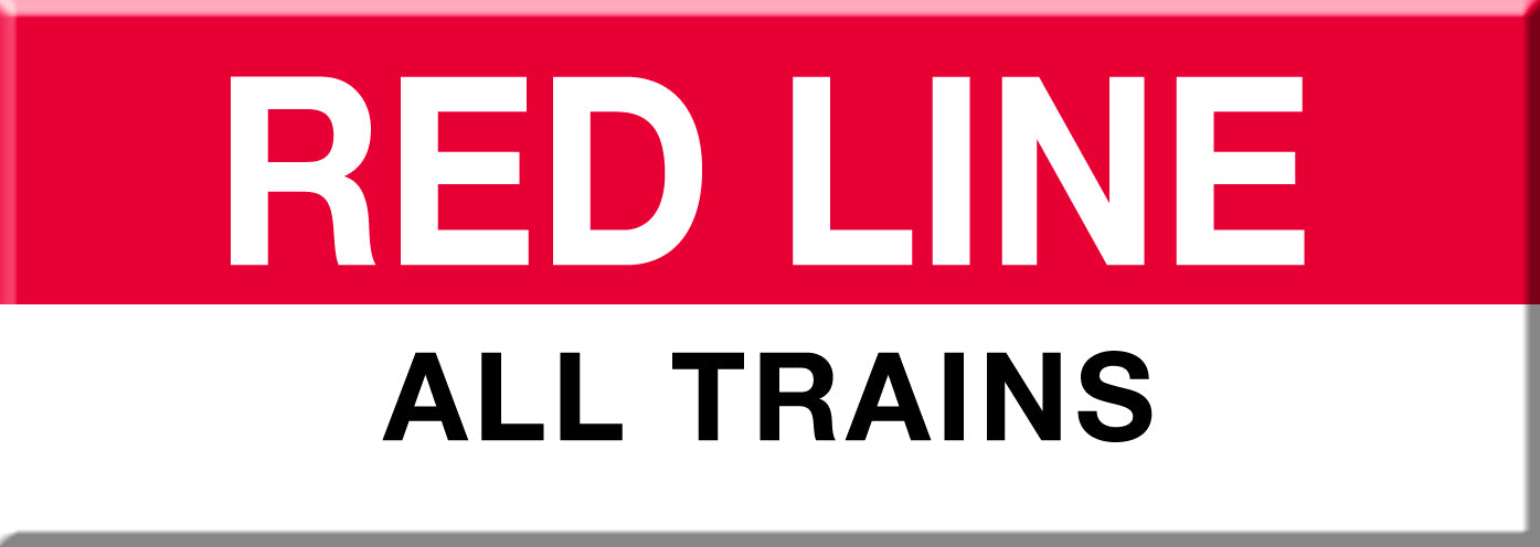 Red Line Station Magnet: Red Line; All Trains