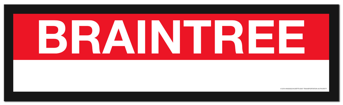 Boston MBTA RED LINE Framed Replica Station Signs