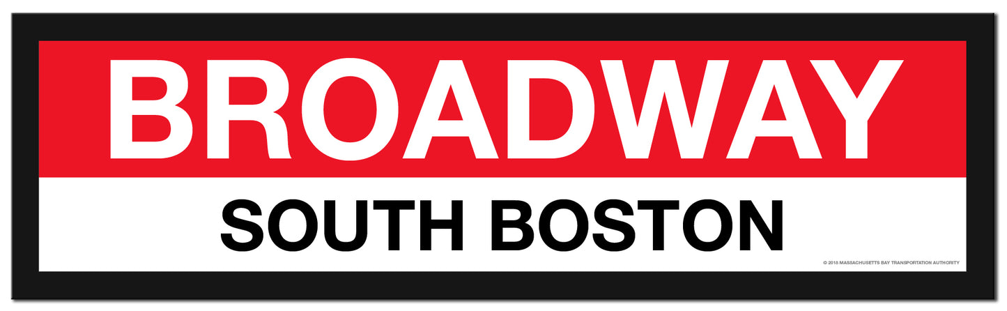 Boston MBTA RED LINE Framed Replica Station Signs