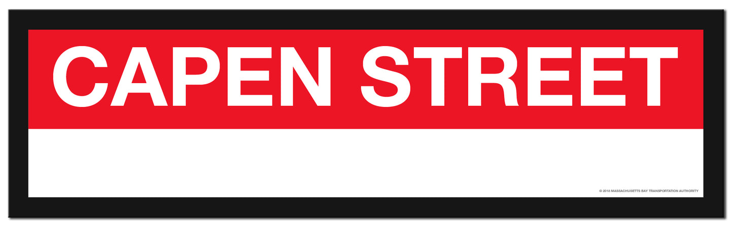 Boston MBTA RED LINE Framed Replica Station Signs