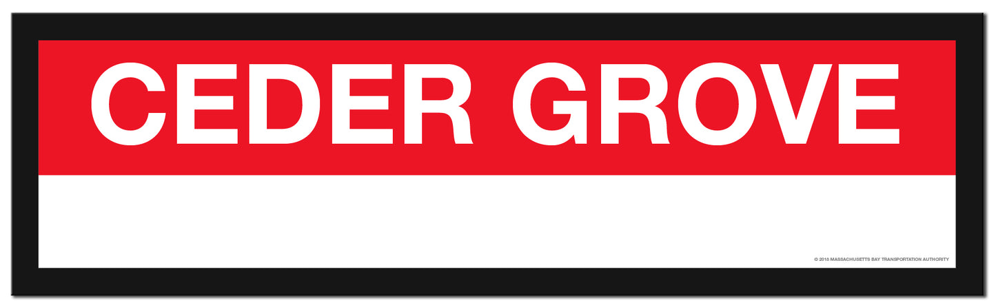 Boston MBTA RED LINE Framed Replica Station Signs