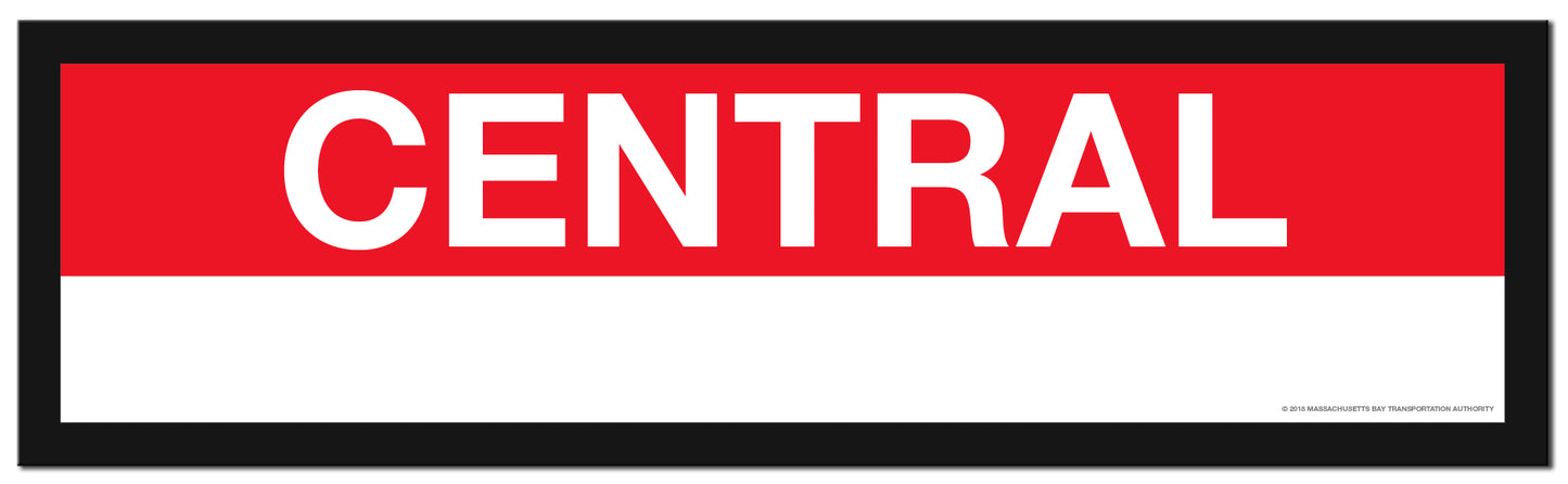 Boston MBTA RED LINE Framed Replica Station Signs