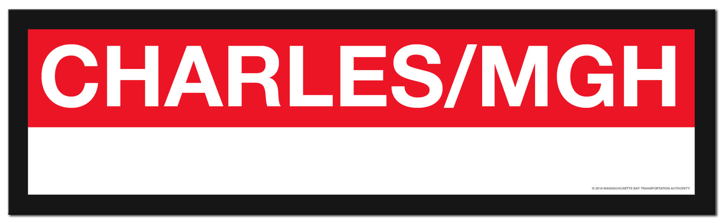 Boston MBTA RED LINE Framed Replica Station Signs