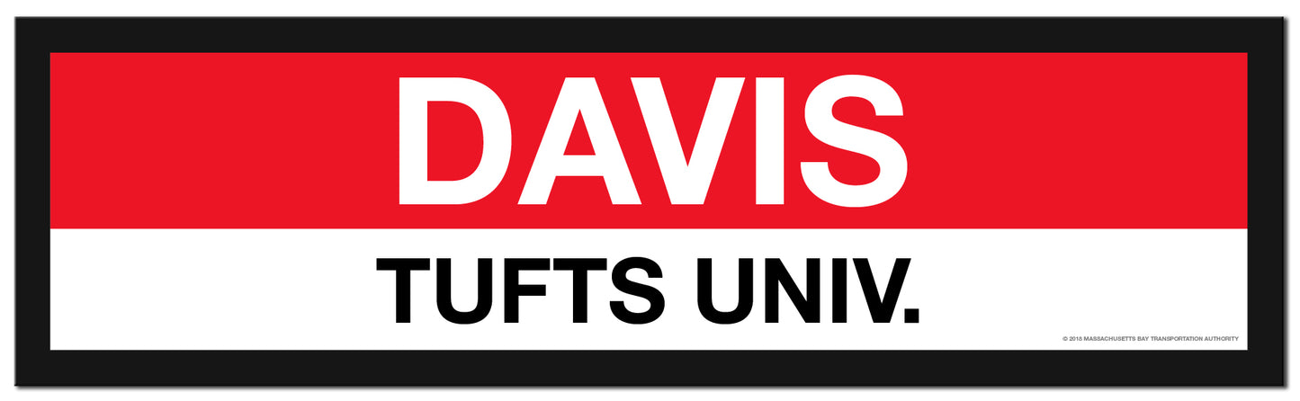 Boston MBTA RED LINE Framed Replica Station Signs