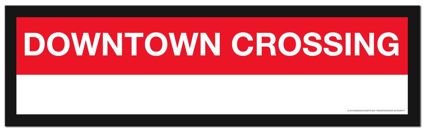 Boston MBTA RED LINE Framed Replica Station Signs