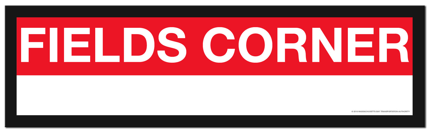 Boston MBTA RED LINE Framed Replica Station Signs