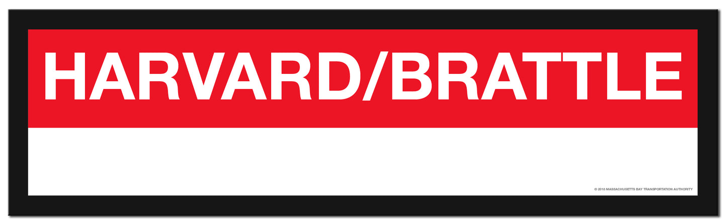 Boston MBTA RED LINE Framed Replica Station Signs