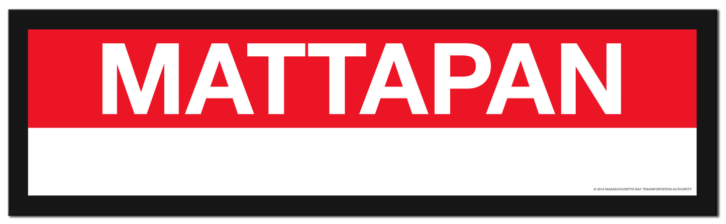 Boston MBTA RED LINE Framed Replica Station Signs