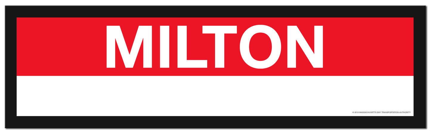 Boston MBTA RED LINE Framed Replica Station Signs