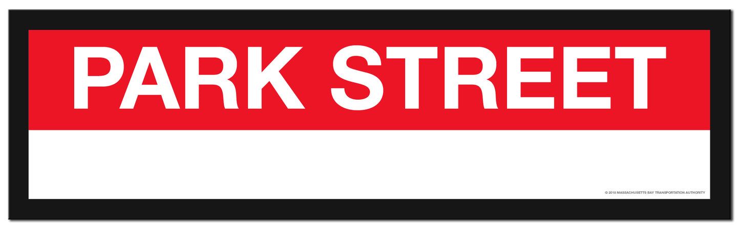 Boston MBTA RED LINE Framed Replica Station Signs