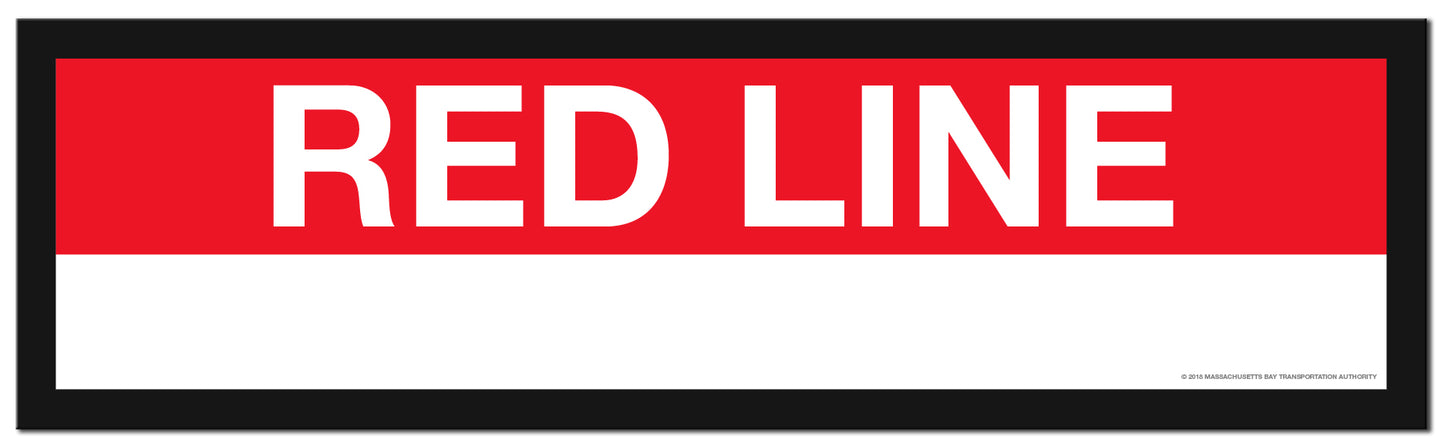 Boston MBTA RED LINE Framed Replica Station Signs
