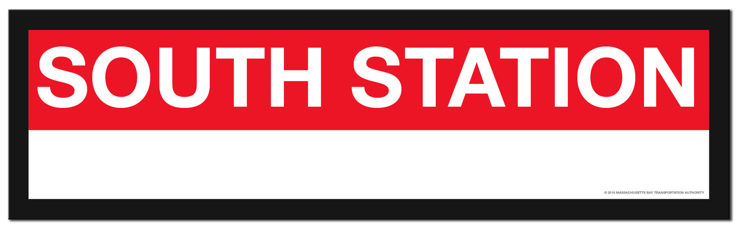 Boston MBTA RED LINE Framed Replica Station Signs