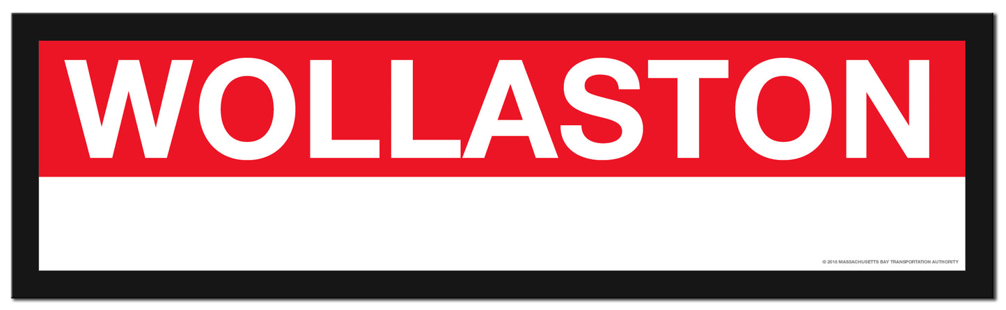 Boston MBTA RED LINE Framed Replica Station Signs