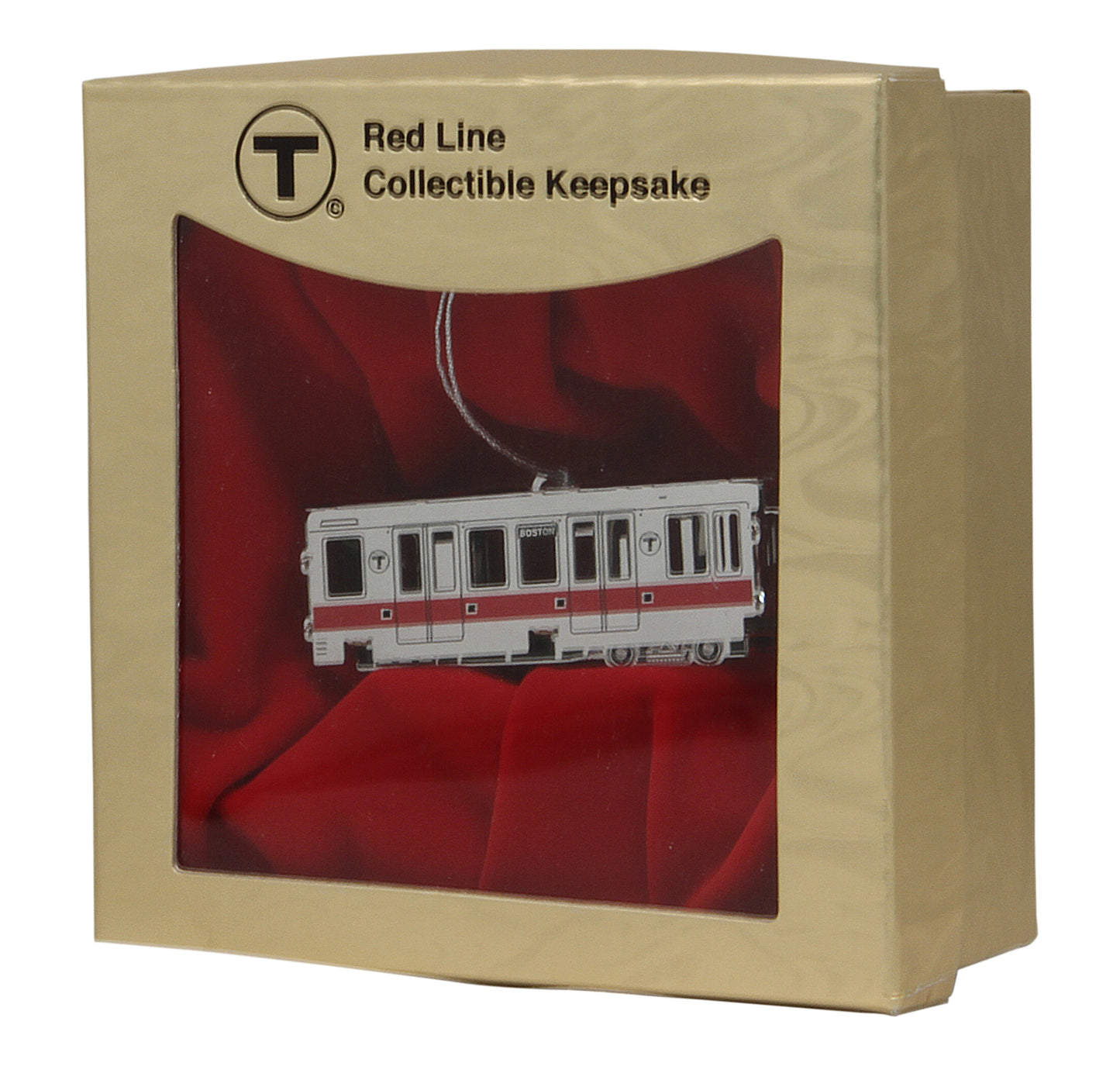 Boston MBTA Red Line Subway Car Metal Ornament