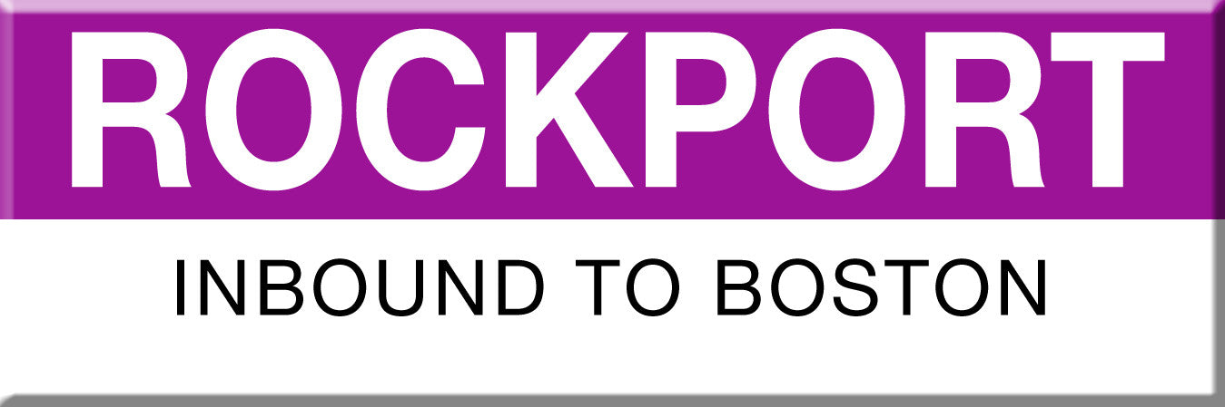 Commuter Rail Station Magnet: Rockport; Inbound to Boston